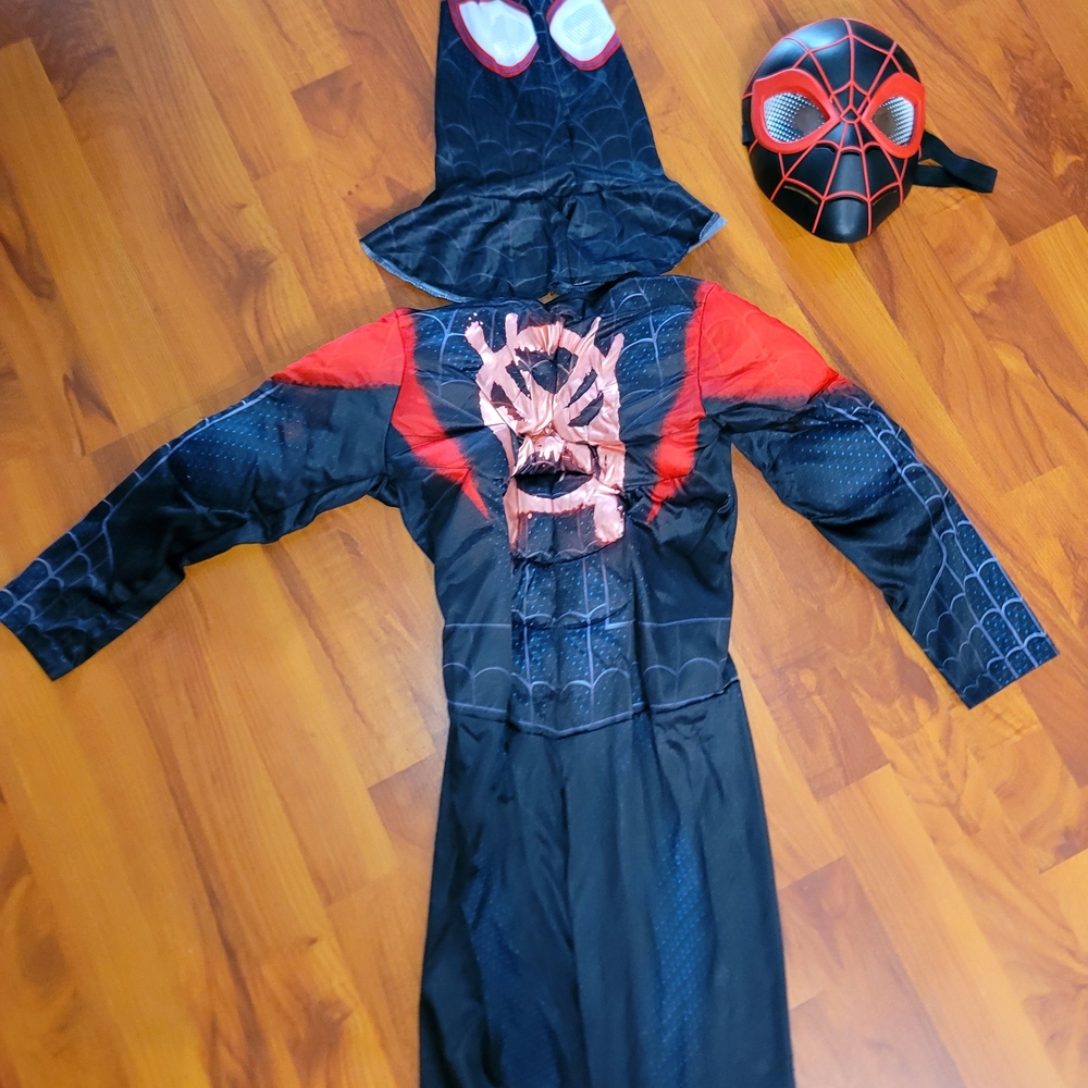 Avengers Spiderman HALLOWEEN COSTUME MILES Morales With Extra 3D MASK MEDIUM